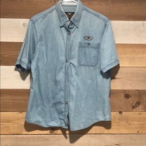 Embroidered Harley Davidson button up